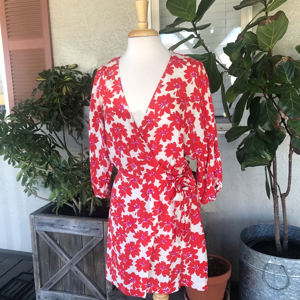 ZARA Wrap Dress | floral, mini